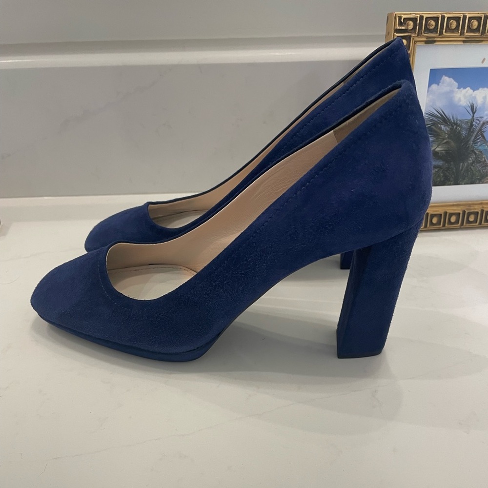 Blue suede Prada Heels 39.5